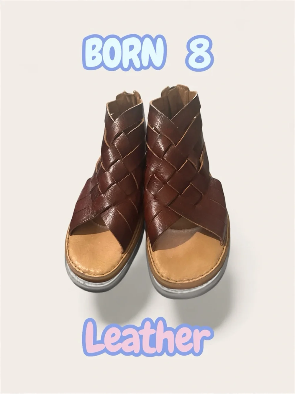 Born Brown Leather Strappy Sandals